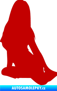 Samolepka Erotická žena 004 levá tmavě červená