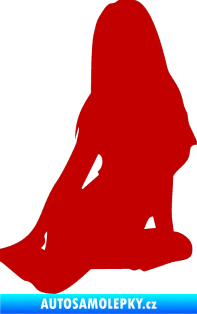 Samolepka Erotická žena 004 pravá tmavě červená
