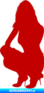 Samolepka Erotická žena 009 levá tmavě červená