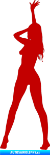 Samolepka Erotická žena 021 levá tmavě červená