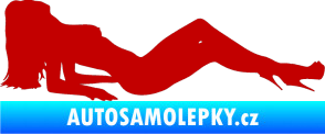Samolepka Erotická žena 046 pravá tmavě červená