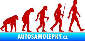 Samolepka Evoluce 001 pravá tmavě červená