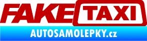 Samolepka Fake taxi nápis tmavě červená