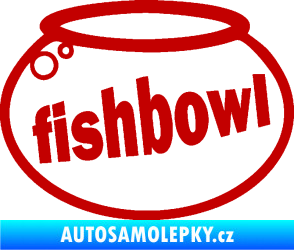 Samolepka Fishbowl akvárium tmavě červená