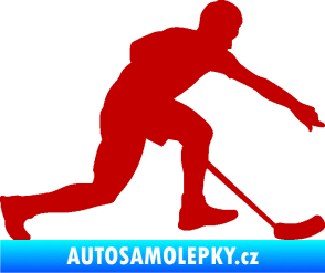 Samolepka Florbal 005 pravá tmavě červená
