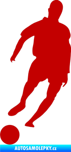 Samolepka Fotbalista 007 levá tmavě červená