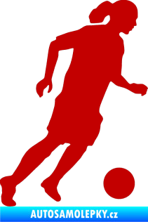 Samolepka Fotbalista 018 pravá tmavě červená