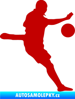 Samolepka Fotbalista 022 pravá tmavě červená