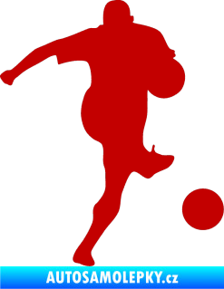 Samolepka Fotbalista 024 pravá tmavě červená