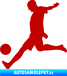 Samolepka Fotbalista 028 levá tmavě červená