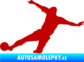 Samolepka Fotbalista 037 levá tmavě červená