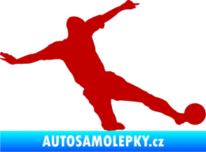 Samolepka Fotbalista 037 pravá tmavě červená