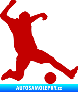 Samolepka Fotbalista 039 pravá tmavě červená