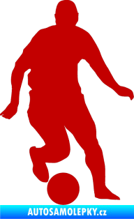 Samolepka Fotbalista 046 pravá tmavě červená