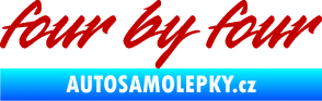 Samolepka Four by four tmavě červená