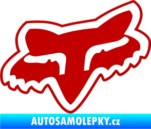 Samolepka Fox 003 tmavě červená