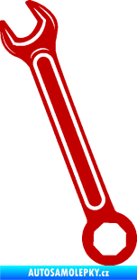 Samolepka Francouzský klíč levá tmavě červená