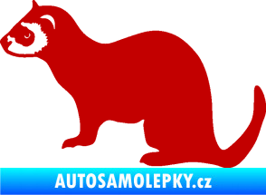 Samolepka Fretka 001 levá tmavě červená