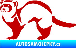 Samolepka Fretka 002 levá tmavě červená