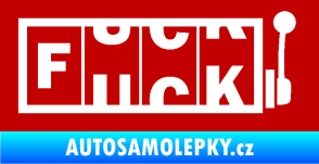 Samolepka Fuck kasino tmavě červená