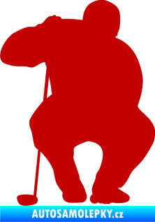 Samolepka Golfista 006 levá tmavě červená