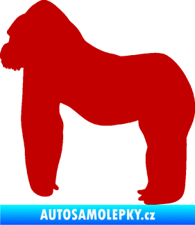 Samolepka Gorila 001 levá tmavě červená