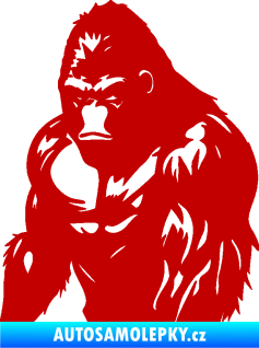 Samolepka Gorila 004 levá tmavě červená