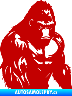 Samolepka Gorila 004 pravá tmavě červená