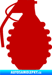 Samolepka Granát 002 levá tmavě červená