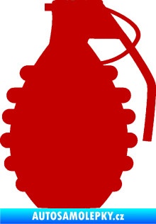 Samolepka Granát 002 pravá tmavě červená