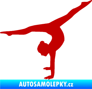 Samolepka Gymnastka 005 levá tmavě červená