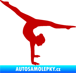 Samolepka Gymnastka 005 pravá tmavě červená