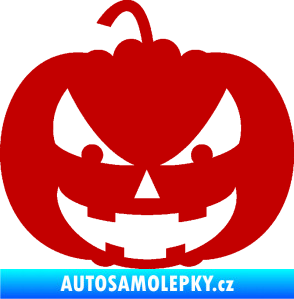 Samolepka Halloween 016 levá dýně tmavě červená