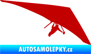 Samolepka Hang Glider 001 pravá rogalo tmavě červená