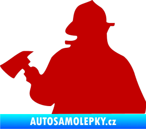 Samolepka Hasič 004 levá tmavě červená