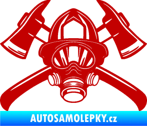 Samolepka Hasič 014 tmavě červená
