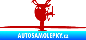 Samolepka Helikoptéra model 001 levá tmavě červená