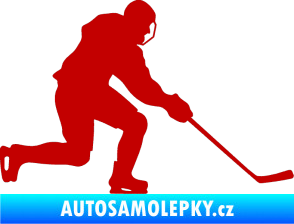 Samolepka Hokejista 010 pravá tmavě červená