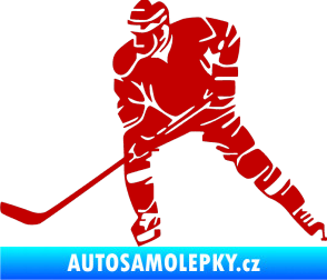 Samolepka Hokejista 026 levá tmavě červená
