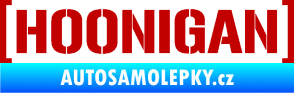 Samolepka Hoonigan nápis tmavě červená