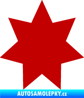 Samolepka Hvězda 003 tmavě červená