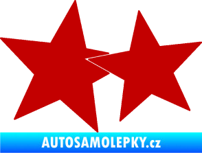 Samolepka Hvězdy 002 levá spojené tmavě červená