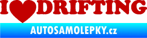 Samolepka I love drifting tmavě červená
