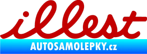 Samolepka Illest 001 tmavě červená