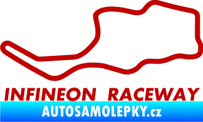 Samolepka Okruh Infineon Raceway tmavě červená
