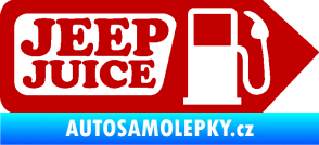 Samolepka Jeep juice symbol tankování tmavě červená