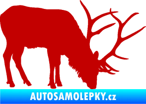 Samolepka Jelen 008 pravá tmavě červená
