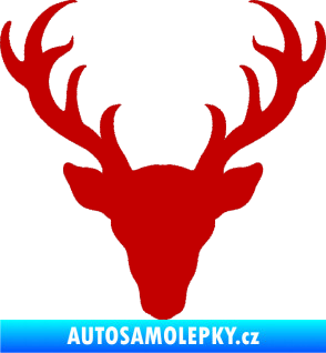 Samolepka Jelen trofej 003 tmavě červená