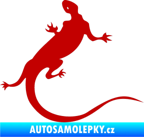 Samolepka Ještěrka 004 pravá tmavě červená