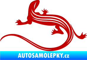 Samolepka Ještěrka 011 levá tmavě červená